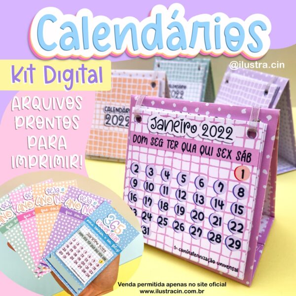 Kit Digital Calendários 2022