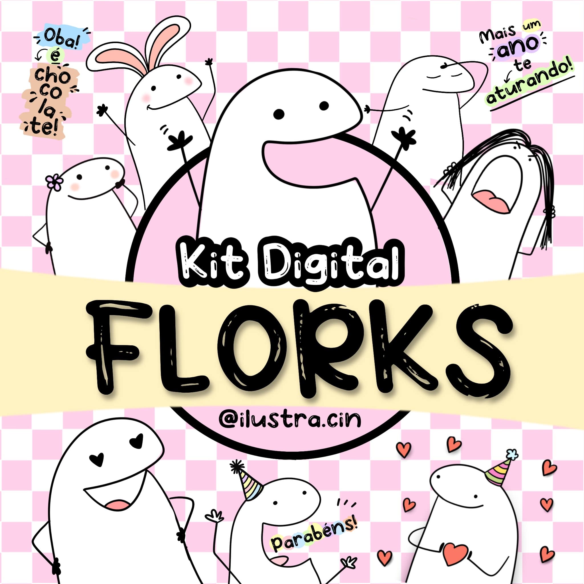 Kit Digital FLORKS - Memes e Signos