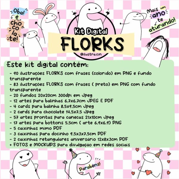 Kit Digital FLORKS - Memes e Signos