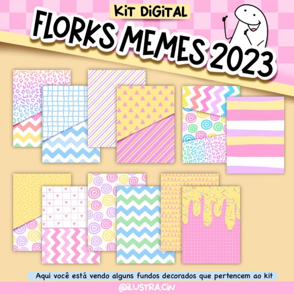 Kit Digital Florks Memes 2023 Ilustracin - Png