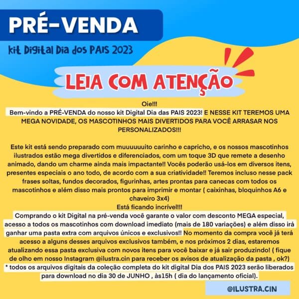 PRÉ-VENDA Kit Digital Dia dos Pais 2023 - Image 2