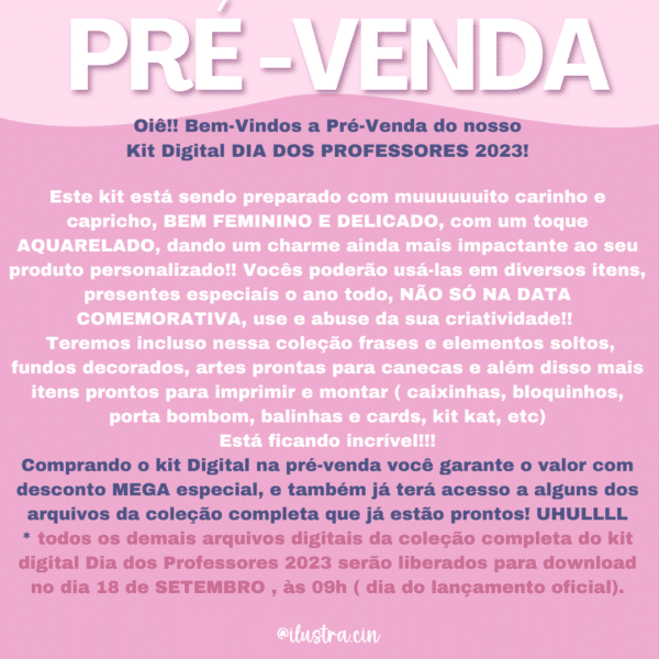 PRÉ-VENDA Kit Digital DIA DOS PROFESSORES 2023 - Image 2