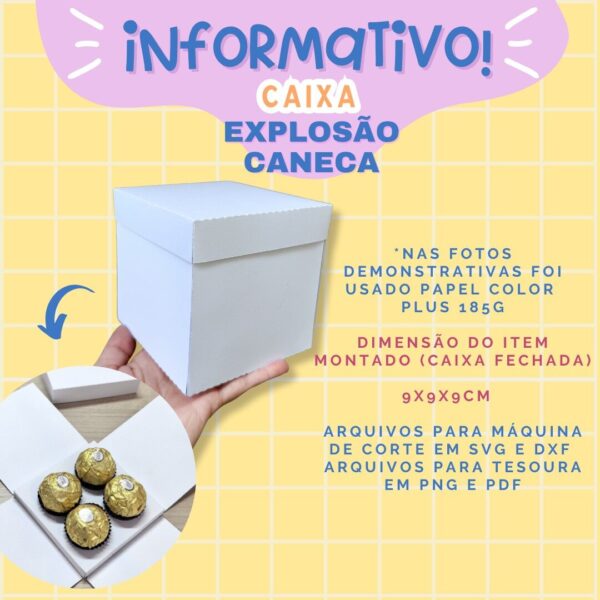 ARQUIVO DE CORTE - CAIXA EXPLOSÃO 4 DOCINHOS - Image 2