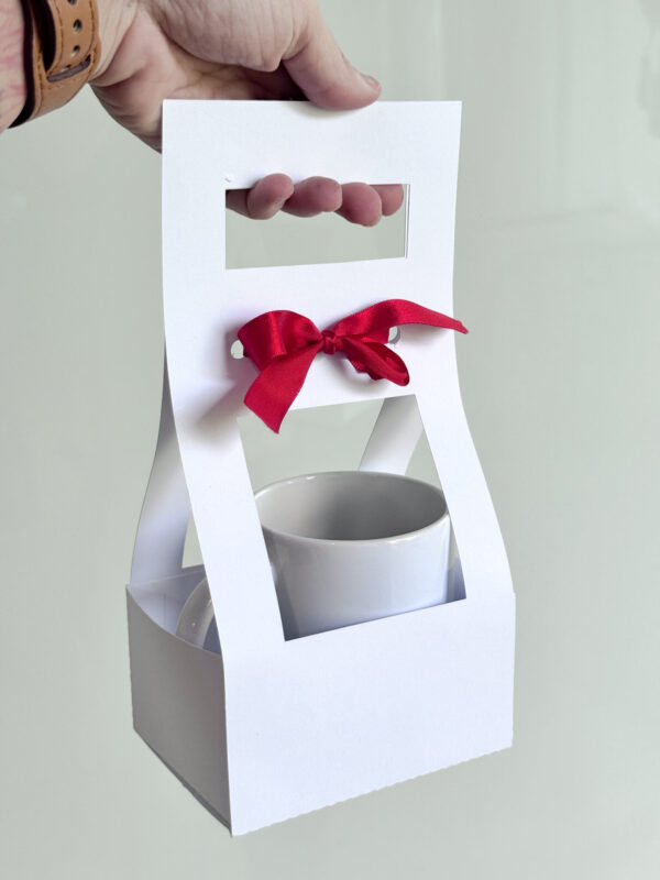 ARQUIVO DE CORTE - CAIXA SACOLA PARA 1 CANECA - Imagem 3